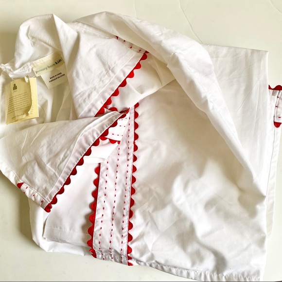 Pottery Barn Bedding Pb Barn Kids Box Pleat Skirt Dust Ruffle Red